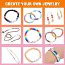 UXIMAIR 5000 Clay Beads for Bracelet Making Kits, 24 Colors Flat Clay Heishi Beads Jewelry Accessory, Strings for Jewelry Making Kit Bracelets Necklace