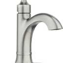 Moen Halle Spot Resist Brushed Nickel One-Handle Single Hole Bathroom Sink Faucet with Optional Deckplate, 84970SRN