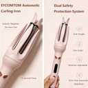 Automatic Curling Iron Rotating, Self Curling Hair Curler Anti-Tangle & Fast Heating, Safe Styling Home and Professional Hair Styling Tool for All Hair Types Travel Use Pink