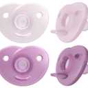 Philips AVENT Soothie Heart Pacifier, 0-3 Months, Pink/Light Pink, 4 Pack, SCF099/42