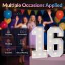 JoyMuse 3ft Marquee Numbers 26, Large Light Up Numbers 26, 26th Birthday Party and Anniversary Decoration, Yellow Light