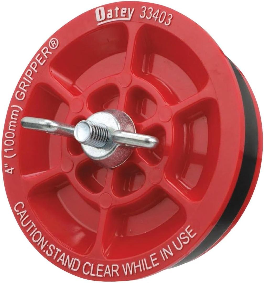 Oatey 33403 Plastic Plug (with Galvanized screw and wing nut), 4-Inch, Red (1 Count (Pack of 1))