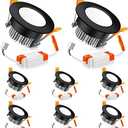 LEDLightsWorld 2 inch LED Recessed Lighting Dimmable Downlight, 3W(35W Equivalent), 3000K Warm White, Black LED Recessed Light with LED Driver (10 Pack)