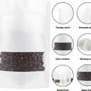 100 Pack Bags, Resealable Bags with Clear Window, Stand-up Bags for Sealing Storage, Scratch Resistant Hand Storage Bags. (White, 5.99.05 Inch)