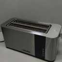 Mueller UltraToast Full Stainless Steel Toaster 4 Slice, Long Extra-Wide Slots for Bagels and Waffles, 6 Browning Levels, LED Display, Cancel/Defrost/Reheat Functions & Removable Tray, Kitchen Gadgets