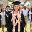 Suncalla Plumeria Graduation Lei 2026 Pink White Hawaiian Ribbon Graduation Braided Lei with Flowers for Adults Class of 2026 School College Student Congrats Grad Gifts Party Accessories