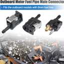 X AUTOHAUX 3pcs Marine Boat Engine Fuel Line Connector Fittings 8mm Female Male Fuel Pipe Joint Comp Fitting for Yamaha Outboard Motor Fuel Tank Hose Pipe 5/16 6E5-24305-06-00 6Y2-24305-06-0