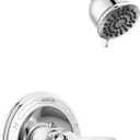 Delta Faucet Foundations 13 Series Single-Function Shower Trim Kit with Single-Spray Shower Head, Chrome BT1321 (Valve Not Included