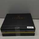 ELIDOMC 5PC Italian Crafted Crystal Whiskey Decanter & Whiskey Glasses Set, Crystal Decanter Set With 4 Whiskey Glasses, Whiskey Decanter Sets for Men.