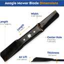 942-05052A 50" Mower Blades for Cub Cadet XT1 LT50 GT50 XT2 LX50 ZT1 ZT2 50 RTZ S50 L50 SX50 LX50 L34 Zero Turn Troy-Bilt Super Bronco Mustang 50" Lawn Tractor, Medium Lift, 6 Point Star, 3 Pack Black