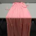 kinstell Women's 2025 Summer Casual Boho Sleeveless Spaghetti Strap Smocked Square Neck Ruffle A Line Beach Long Maxi Dress (Pink)