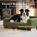 Veehoo Elevated Dog Bed Indoor, Wood Furniture Style Dog Couch Sofa