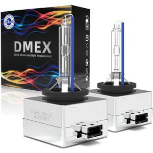DMEX D1S HID Headlight Bulbs Xenon 35W Replacement 66144 66140 85140 85415 - Pack of 2, 6000K Cool White (Not fit Halogen Headlamp),  6000K Cool White, D3S