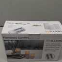 ANGELLOONG Purple LED Candles for Home Decor, Glass Flameless Candles with Remote, Set of 3 Battery Operated Pillar Candle for Fall Halloween Decoration