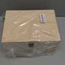 10.71x8x5.66-Inch Unfinished Wooden Box with Hinged Lid & Front Clasp for DIY Art Project Crafts Woodcraft Keepsake - Easy to Stain Paint Wood Burning