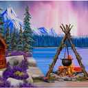 9 x 6 ft Vbs 2025 Fabric Supersized Backdrop Wall Hanging Background Northern Wilderness Backdrop for Improve Hands on Ability Imagination and Exploration