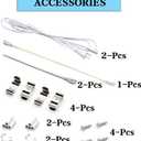 T5 LED Light Fixture 1ft 580lm 5W Frosted Cover, Under Cabinet Lighting, 6500k Cool White, Workbench and Utility Shop Lights, Corded Electric with Built-in ON/Off Switch (Pack of 2)