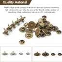 Sopnom 20 Sets 18MM Magnetic Buttons Clasp Snaps Fastener with Install Tool Magnetic Round Snaps DIY Craft Buttons Kit for Sewing, Craft, Purses, Bags, Clothes, Leather (Round)