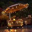 Mlambert 50Ft LED Outdoor String Lights G40 Globe Dimmable Patio Light, Waterproof Hanging String Light with 27 Warm White Shatterproof Bulbs(2 Spare)