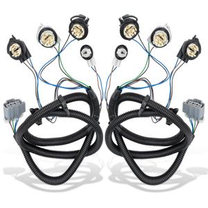 WEILEITE Left Driver and Right Passenger Side Tail Light Direct Wiring Harness Kit Compatible with Chevy Silverado 1500 1500HD 2500HD 3500 2003-2007 Replace 16531401 16531402