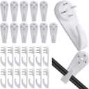 Barydat 100 Pcs String Light Hooks Fairy Light Hooks No Drilling Invisible Heavy Duty Nail Hangers for Outdoor Brick Wall Hanging Spring Summer Holiday Party Decorations