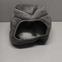 Hollypet Coral Velvet Cat Bed, 161612.5 inches 2 in 1 Foldable Cave, Self-Warming High Elastic Foam Pet Bed for Cats, Dark Gray