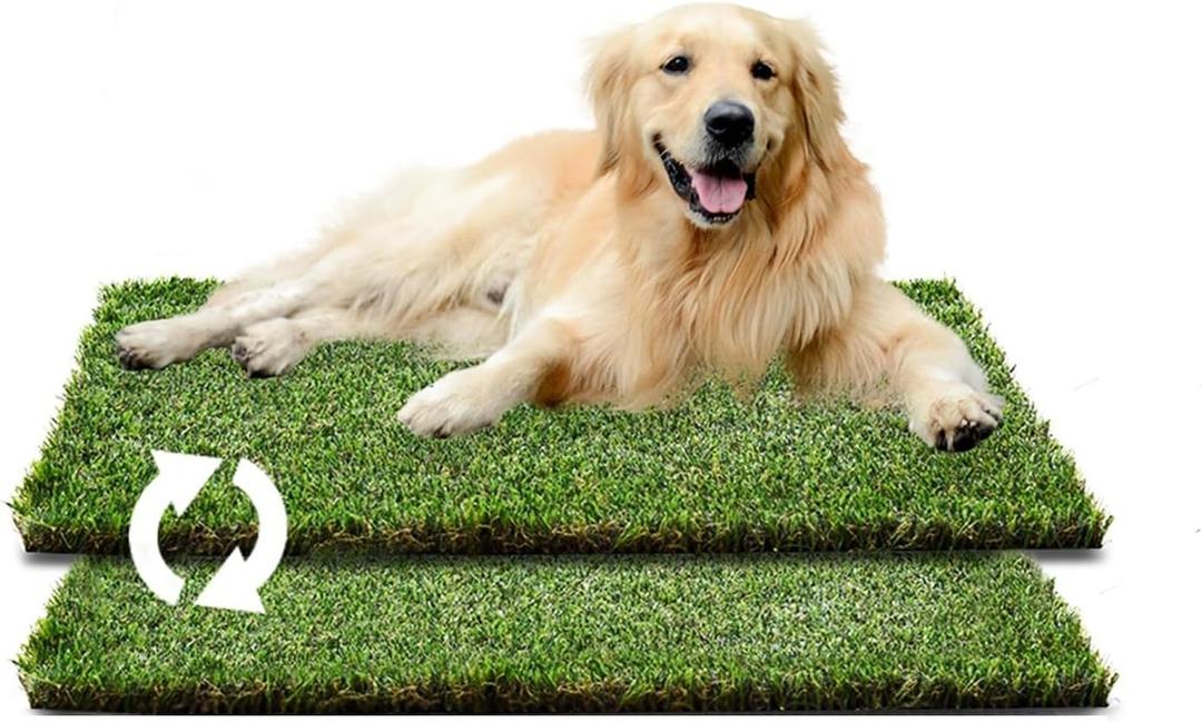 HQ4us Dog Grass pad 4232'' Replacement Grass Pad for 4534 Dog Potty Tray, 2Artificial Grass for Dogs, Realistic, Bite Resistance Turf, Less Stink, Potty for Balcony (X - Large - 4232'')