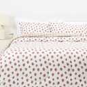 Amazon Basics Lightweight Polyester Microfiber Comforter Set, 3-Pieces, Off White Floral, King