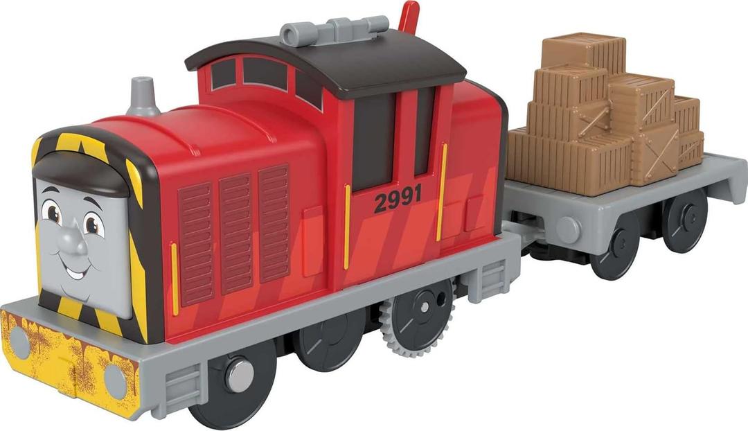 Thomas & Friends Motorized Toy Train Salty Battery-Powered Engine with Cargo Car for Pretend Play Preschool Kids Ages 3+ Years (Multicolor)
