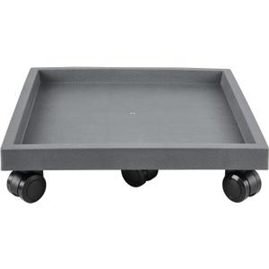 19.7 Inch Square Rolling Plant Caddy Saucer with Wheels, Heavy Duty Wheeled Planter Stand for Potted Plant, Coaster Roller Base Tray with Casters, Flower Pot Dolly Holder for Indoor Outdoor