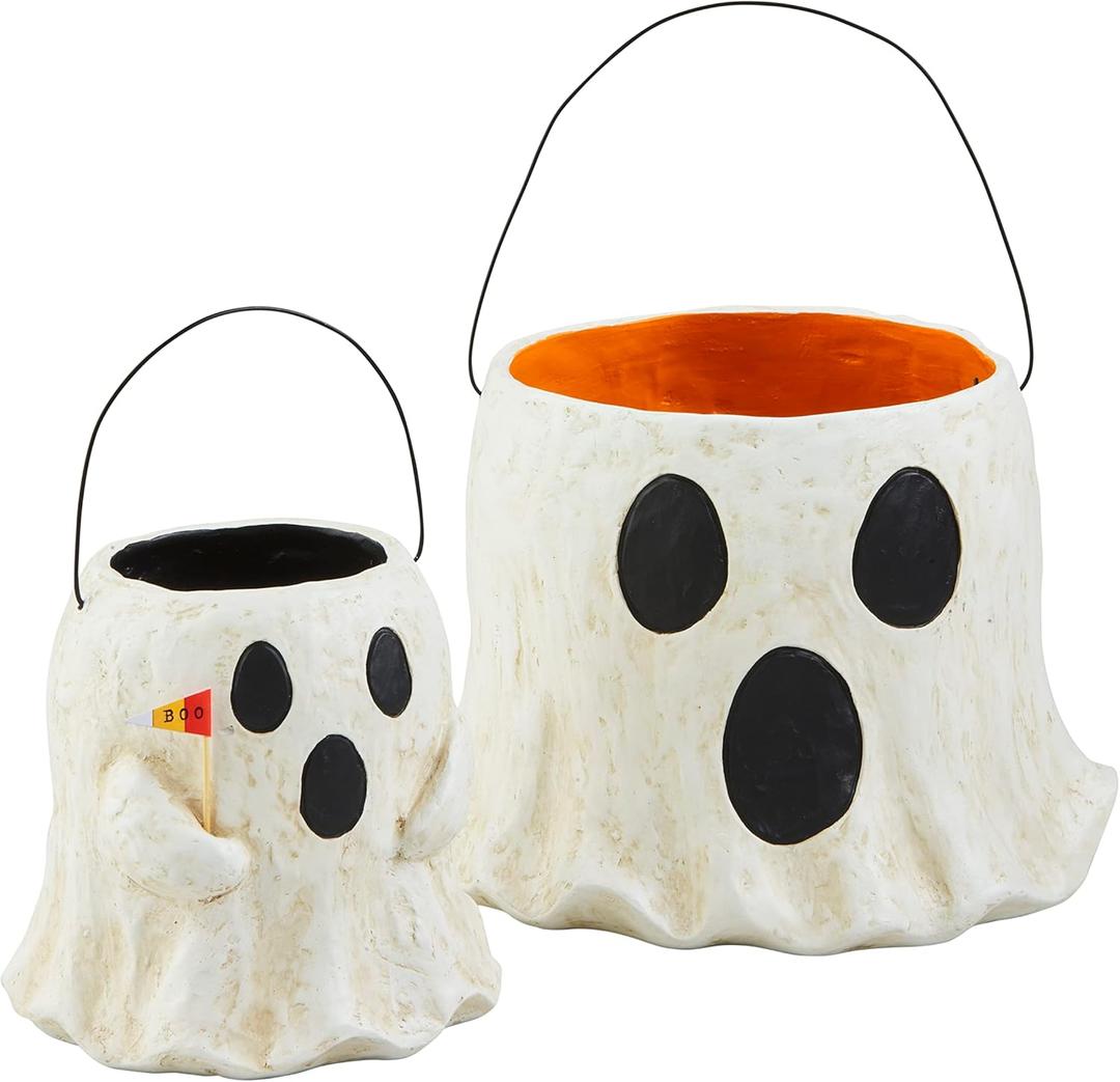 Mud Pie Paper Mache Halloween Treat Buckets