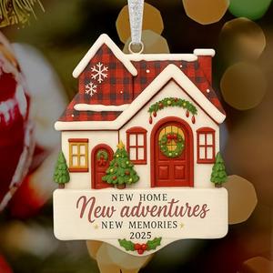 Fastpeace New Home Ornament 2025 – Resin Housewarming Gift for New Homeowners – First Christmas in New House – Gift Idea for Women, Couples, Realtor Clients – New Beginning Holiday Keepsake
