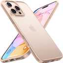 TORRAS Shockproof for iPhone 16 Pro Max Case (6.9'') 4X Military Grade Drop Proof, Translucent Slim Protective Anti-Scratch Hard PC Back Phone Case for iPhone 16 Pro Max, Matte Desert Titanium Gold