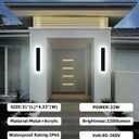 Upgraded 31inch 2pcs Modern Outdoor Wall Light,4.33 Inch Wide Dimmable Linear Outdoor Wall Sconce Waterproof Ip65,Black LED Long Outdoor Lights for Garage Front Door Exterior Wall Lights