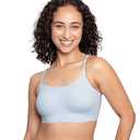 Floatley to The T Shirt Wireless Scoop Neck Adjustable Strap Lightly Lined Bra for Women Soft Silky Comfort Removable Pads 2XL