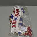 4th/Fourth of July Decorations Welcome Wreath for Front Door - Wooden Red White and Blue Star Sign, Patriotic Memorial Day Porch Home Wall Outside Decor