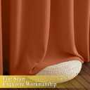 NICETOWN Blackout Burnt Orange Curtain 54 inches Long - Solid Grommet Sound & Light Reducing Room Darkening Window Treatment Thermal Drape for Girls Room/Nursery (1 Panel, W52 x L54)