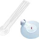 DAFENCHI 3-in-1 Mandala Ruler Tool with Holes, Mandala Dot Art Circle Maker, Compass Protractor Straight Ruler for Dot Art Geometric Mandala Pattern Design, Medium Size (30cm/12)