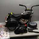 Kids Motorcycle Ride On Toy – 3-Wheel Chopper with Reverse and Headlights - Battery Powered Motorbike for Kids 3 and Up by Lil’ Rider Black