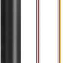 24 Inch Ceiling Fan Extension Downrod with Wires, 2FT Black Downrod for Fan,1 Inch Outside Diameter,Suit for Most of Fan(Not Threaded)