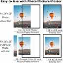 JCJMY 24x32 Picture Frame with 20x24 Mat, Display Photo 20x24 with Mat or 24 x 32 Without Mat, Wall Hanging Large 24 by 32 Poster Frame with Plexiglass, Black