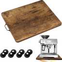 Sliding Tray for Coffee Maker, 360 Rotating Appliance Slider for Kitchen Appliances, Wooden Sliding Tray Suitable for Kitchen Countertops and Kitchen Appliances.(Brown, Large) (16" x 12.5" x 1.2")