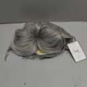 Women's Short Gray Pixie Cut Wig with Bangs Natural Looking Synthetic Hair for Cosplay Daily Wear