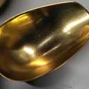 P&P CHEF Small Ice Scoop, 6OZ Stainless Steel Candy Food Flour Scoop, Utility for Kitchen Garden Bar Wedding Bath, Heavy Duty & Non Toxic & Easy Clean, (Gold, 1Pc)