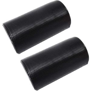 Riloer Black Neck Pillows Pair, Universal Soft Headrest Cushions, Memory Foam Auto Head Rest Driving Seat Covers, Breathable Removable Cover Easy to Wash