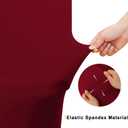 Smiry 2 Pack Spandex Table Cloth 8FT, Elastic Fitted Stretch Tablecloths, Washable and Wrinkle Free Rectangular Patio Table Cover for Outdoor, Wedding, Banquet & Parties (Wine Red, 96Lx30Wx30H Inch)