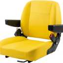 Universal Tractor Seat, Zero Turn Mower Seat with Adjustable Safety Belt Armrest Micro Switch for John Deere ZTR Skid Steer Loader Telehandler Dozer Excavator