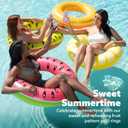 Sloosh 4 Pack Inflatable Pool Floats, Pool Tube Rings, Swim Tubes, Floaties Toys, Beach Swimming Party Toys for Kids and Adults
