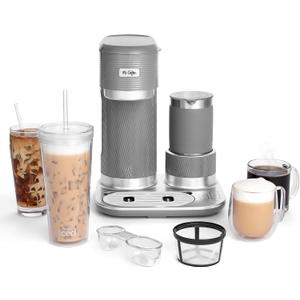 Mr. Coffee 4-in-1 Latte Lux Iced Hot Coffee Maker with Built-In Milk Frother Single-Serve 22 Ounces
