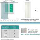 BGment 40 Inch Length Sage Green Linen Curtains for Short Window - Rod Pocket Light Filtering Drapes Natural Textured for Cafe Bedroom Decorative Lightweight Rustic, 2 Panels Set, 42 X 40 Inch